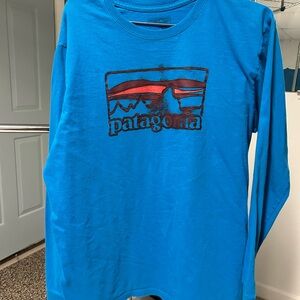 Patagonia Vibrant Blue Crew Neck Tee